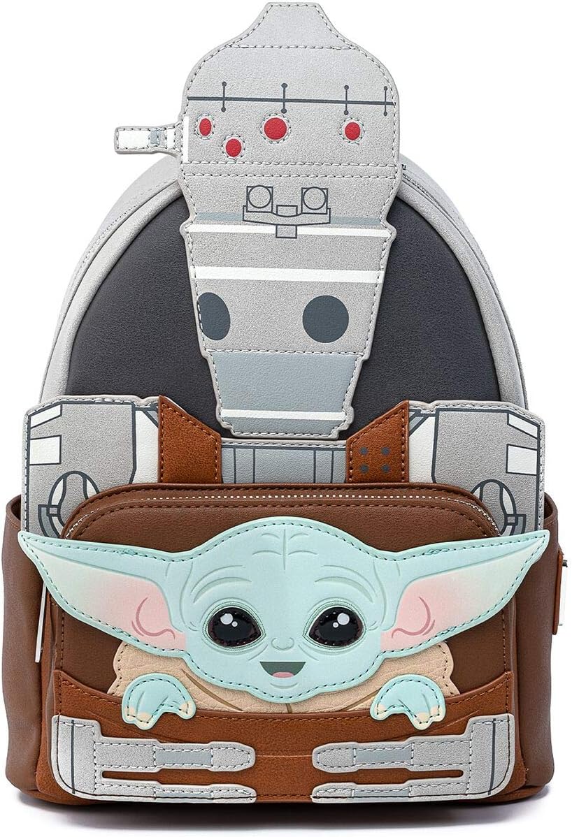 Loungefly: Star Wars The Mandalorian - The Child and IG88 Mini Cosplay Backpack, Fall Convention Exclusive (STBK0196)