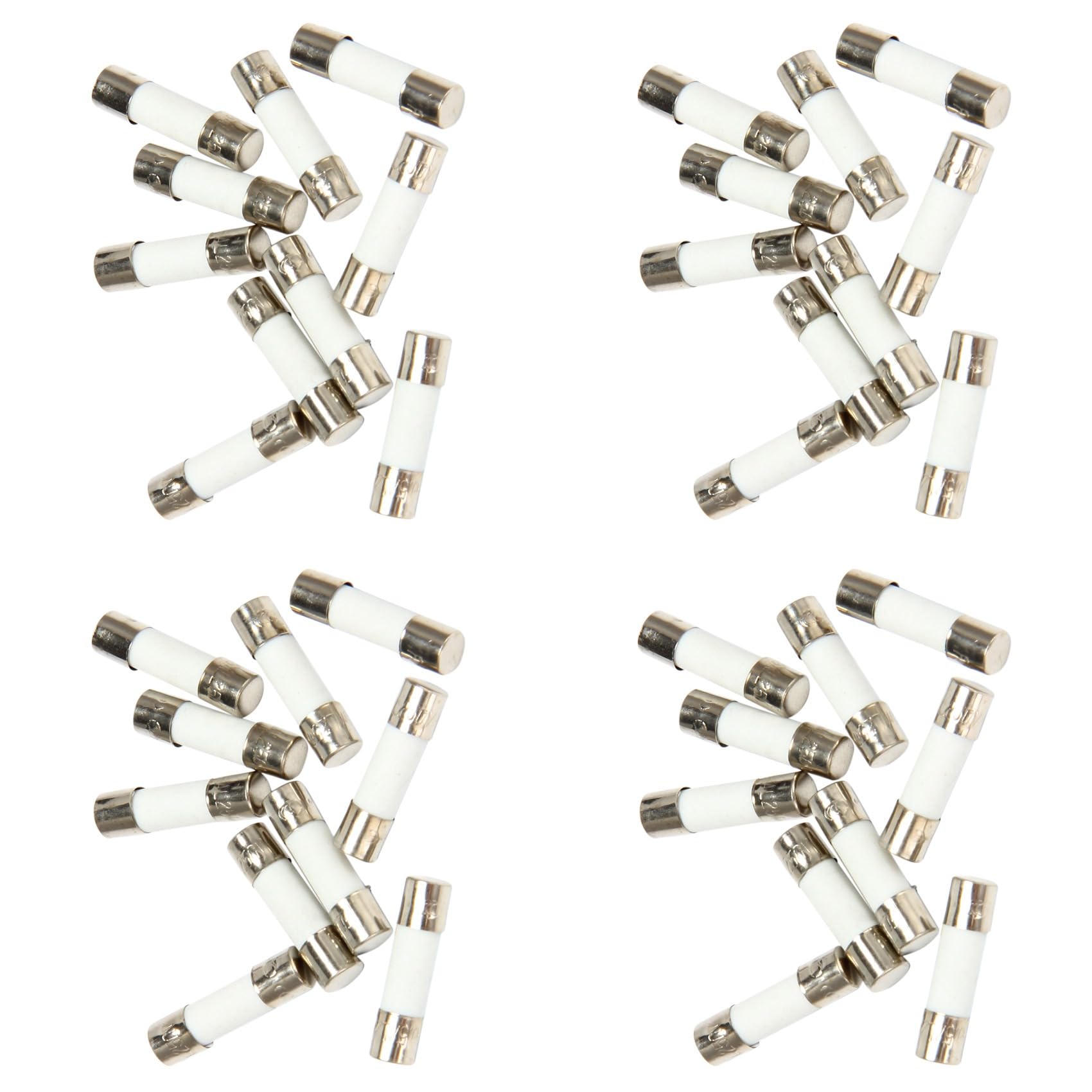Jnchdghwa As Shown 40Pcs 250V 0.5A 500Ma Fast Blow Ceramic Fuses Tubes 5Mm X 20Mm