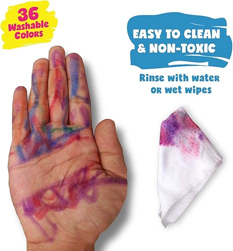 Miniatura 5 de NOYO - Cayones de gel de 36 colores para niños pequeños y niños no tóxicos 3 en 1 lavables más atrevidos efecto de pintura de acuarela pastel a