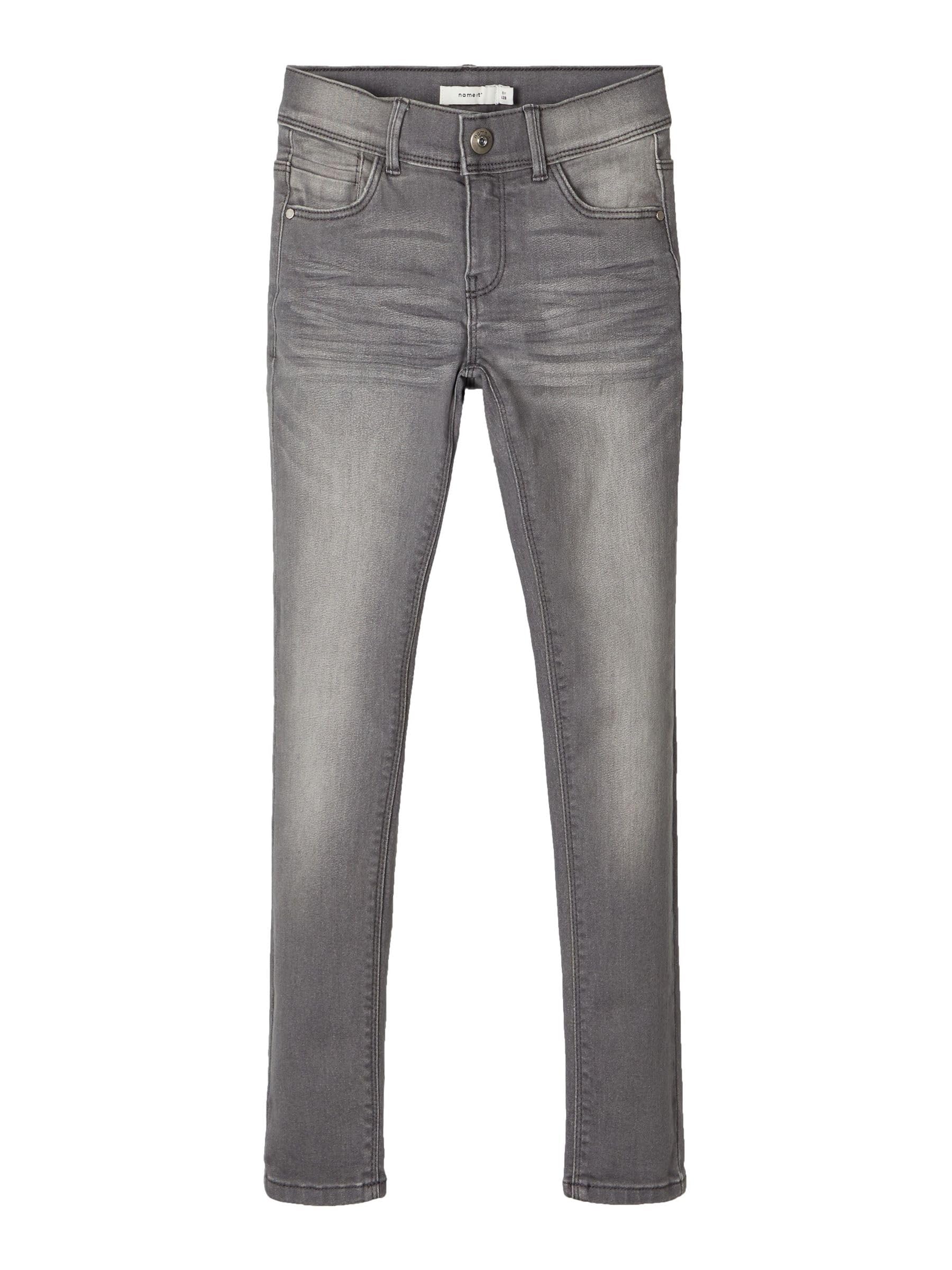 NAME IT Girl Jeans Skinny Fit Stretch, Light Grey Denim, 158