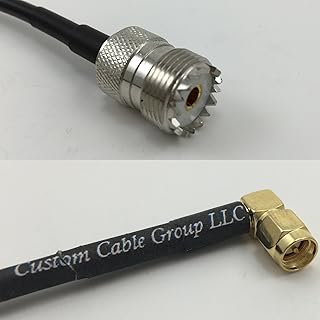 1 foot RG400 Low Loss SO239 UHF Female to SMA MALE ANGLE Pigtail Jumper RF coaxial cable 50ohm Quick USA Shipping