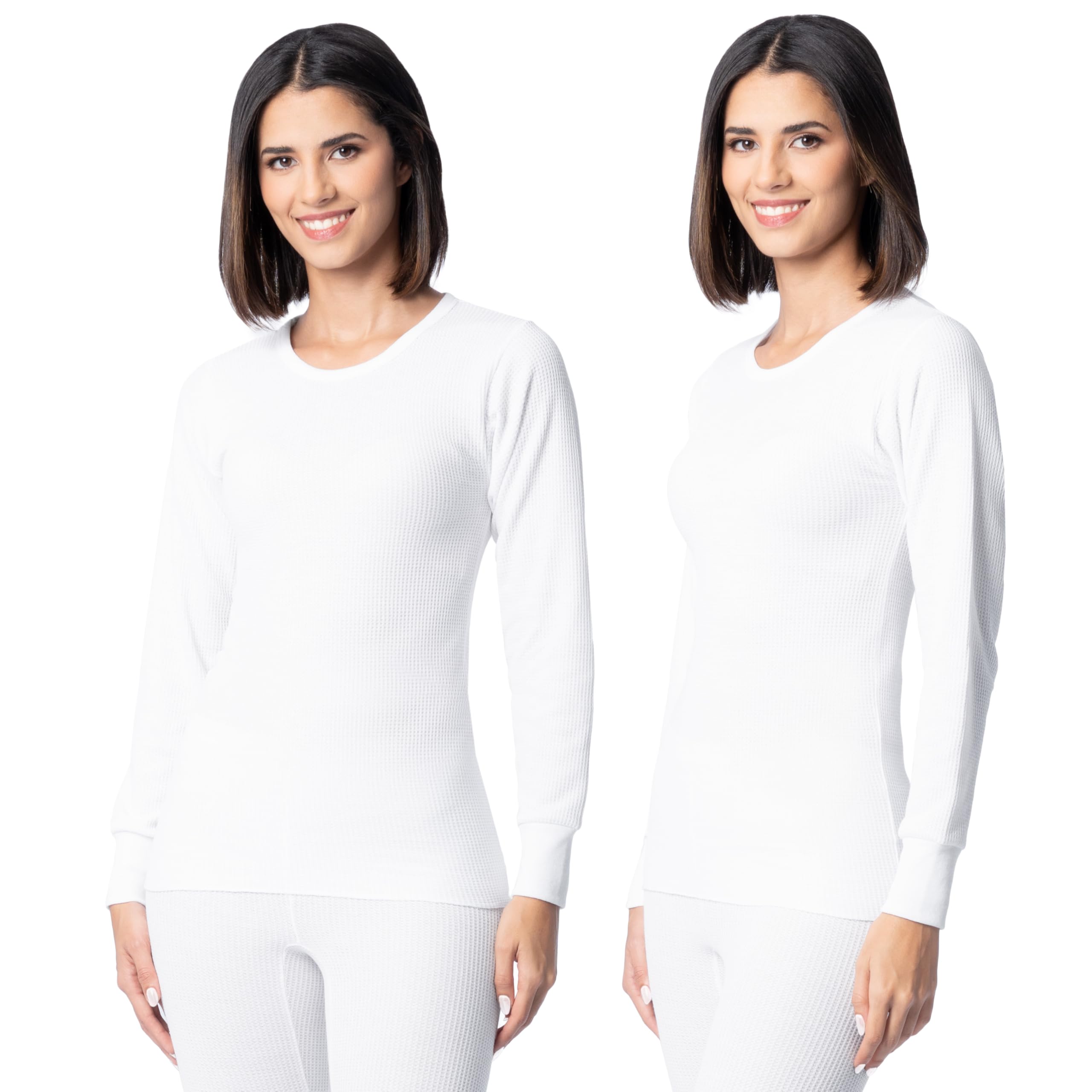Women's Thermal Long Sleeve, White, Small-image-19