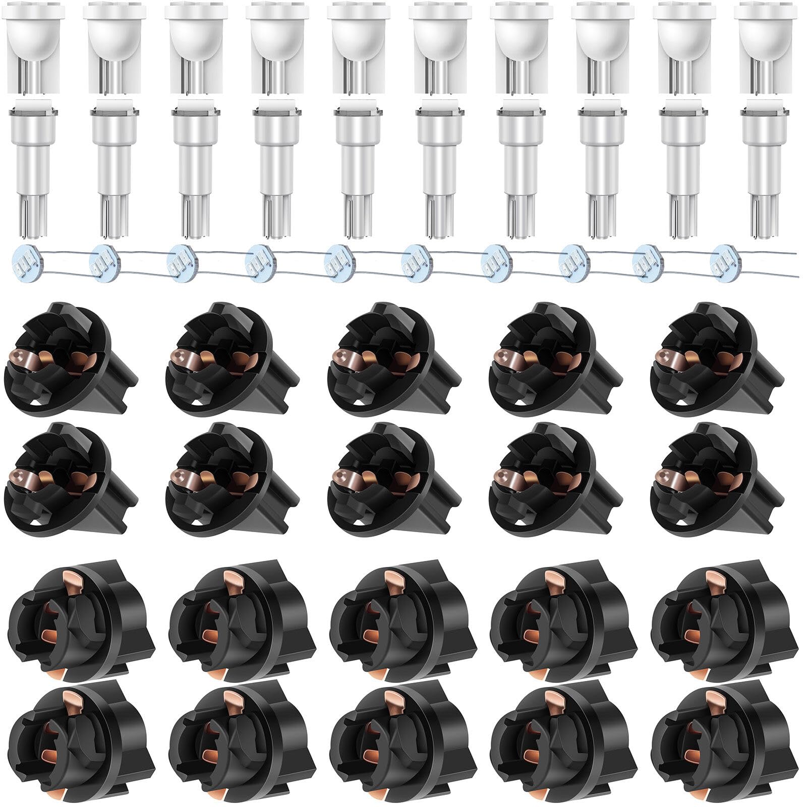 LBRST 10 x T10 6-3020-SMD White 168 Instrument Lights 10 x T10 168 Twist Lock Socket 10 x T5 1-5050-SMD White 74 73 2721 Instrument Lights 10 x T5 74 73 2721 Twist Lock Socket