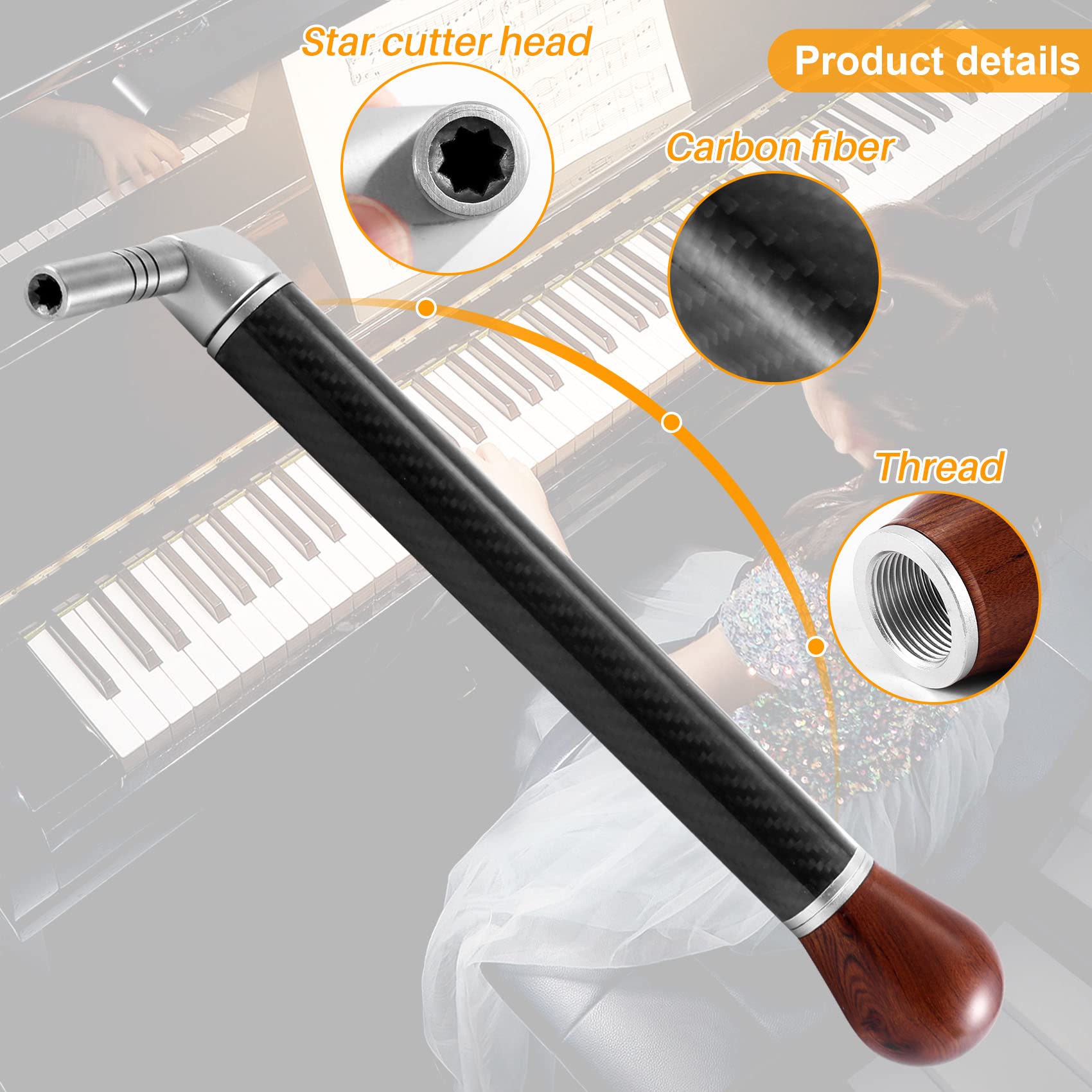 Der Carbon Tube Piano Tuning Hebel Kohlefaser Tube Piano Tuning Hammer Piano Tuner