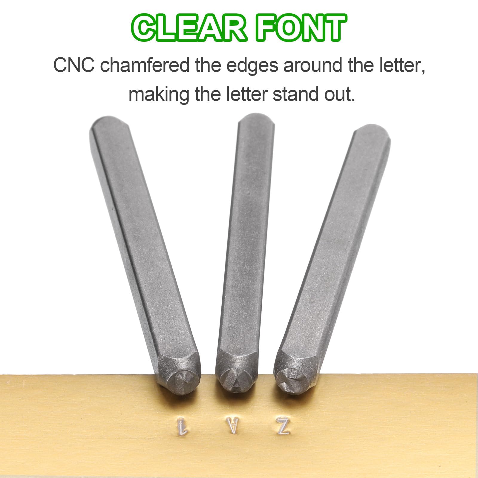 QUARKZMAN 36-teiliger Metall-Prägesatz 5/16" 8mm Stahl Prägestempel Set
