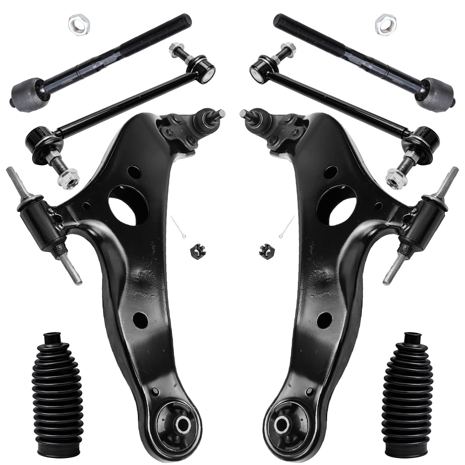 Detroit Axle - Front 8pc End Suspension Kit for Toyota 2004-2010 Sienna, 2