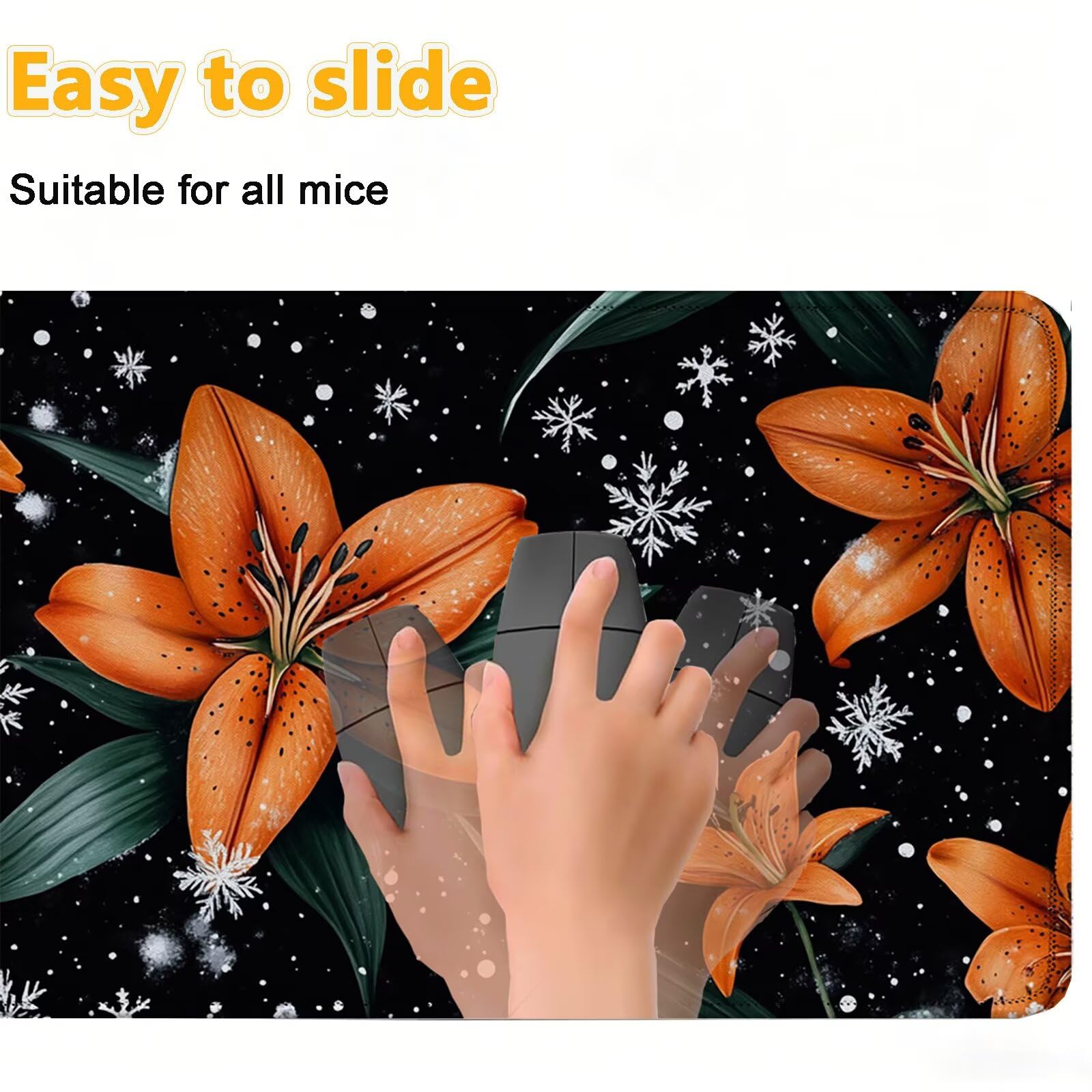 Tappetino Mouse 900x450mm | Superficie Ultra-Liscia | Fiori 0-z356