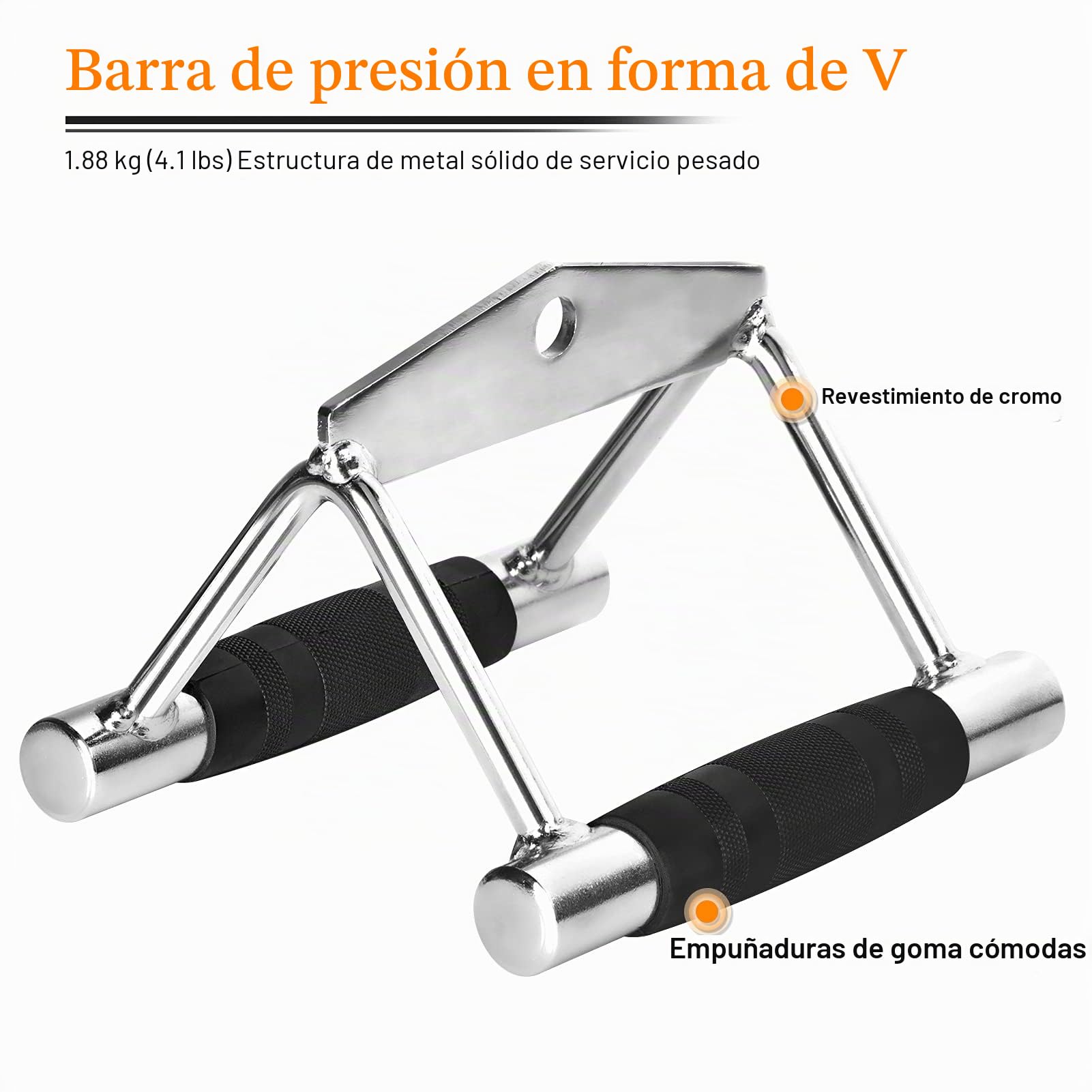 Agarres Poleas Gym, Cuerda para Tríceps y Agarres Paralelos para Maquina Gimnasio Mango Remo para Entrenamiento de LAT Pulldown en Casa