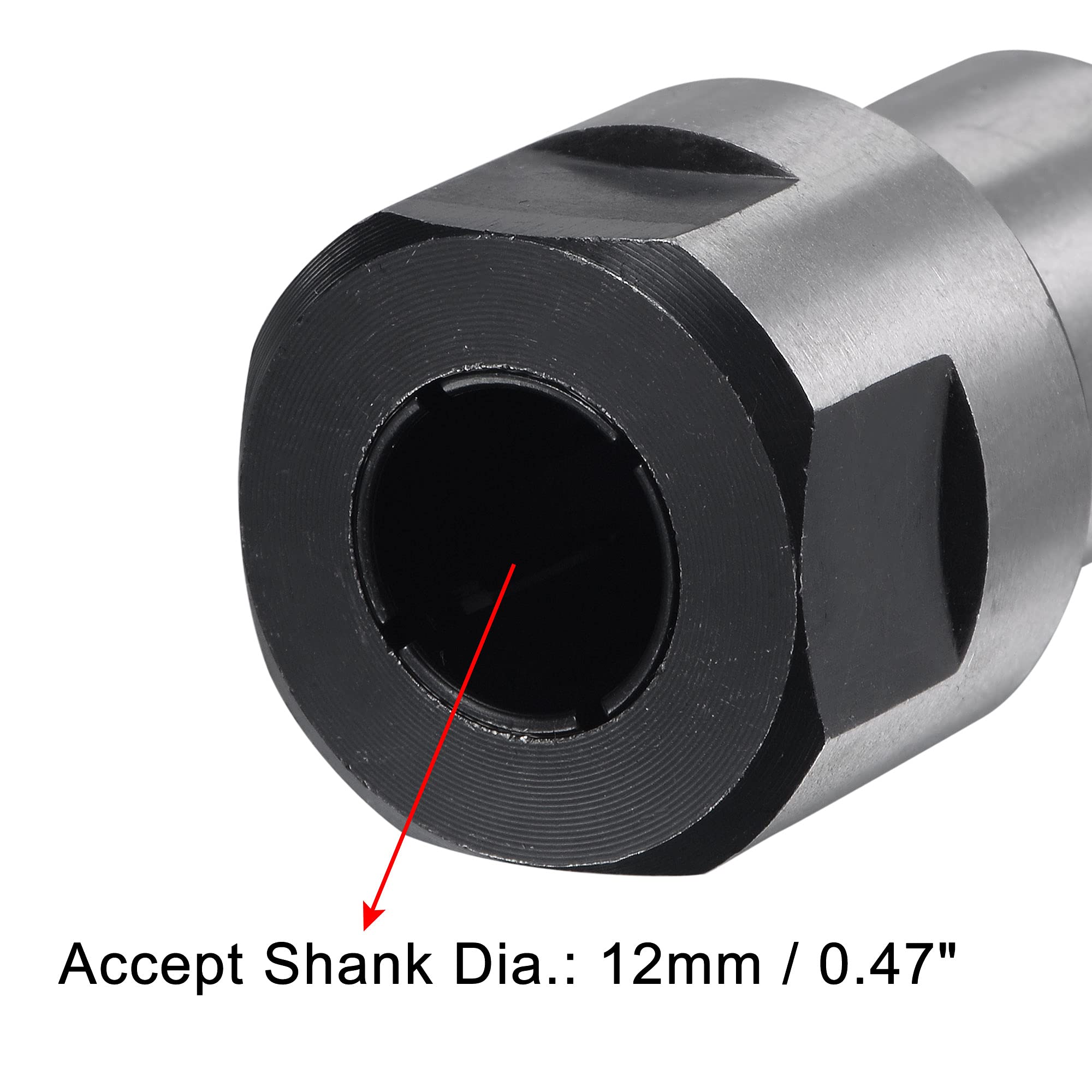 sourcing map Router Collet Extension Tige Convertisseur Adaptateur 12mm à 12mm pour CNC Gravure Machine Travail Bois Fraisage Mèche