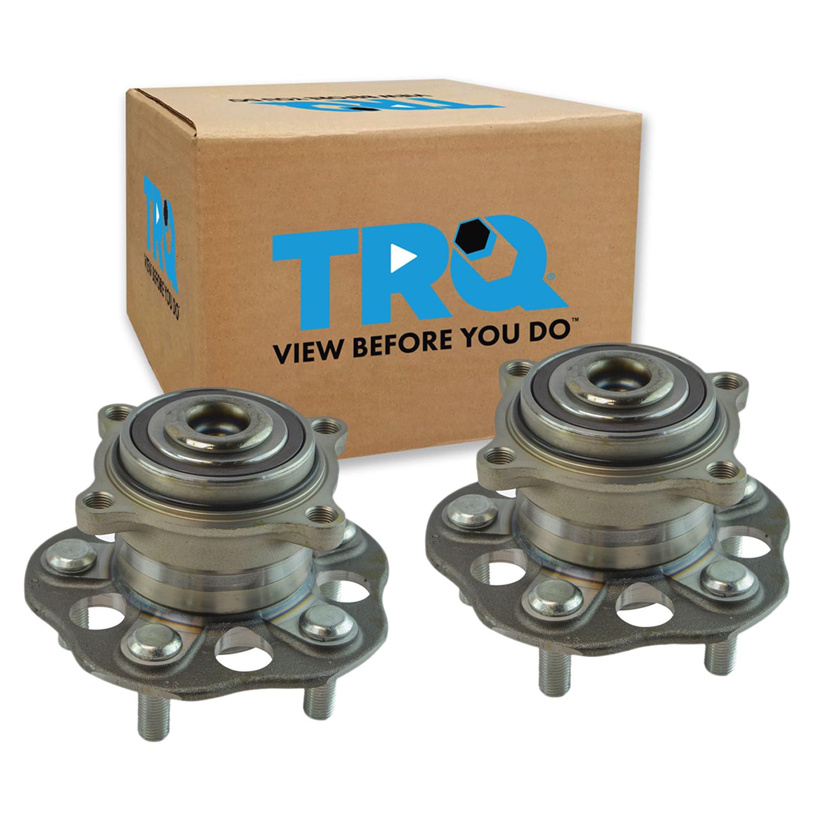 TRQ Rear Left and Right Wheel Bearing and Hub Assembly Set 2 Piece