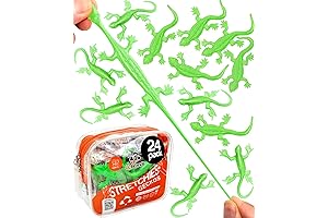 24 Pack Light Green Stretchy Lizard Toys