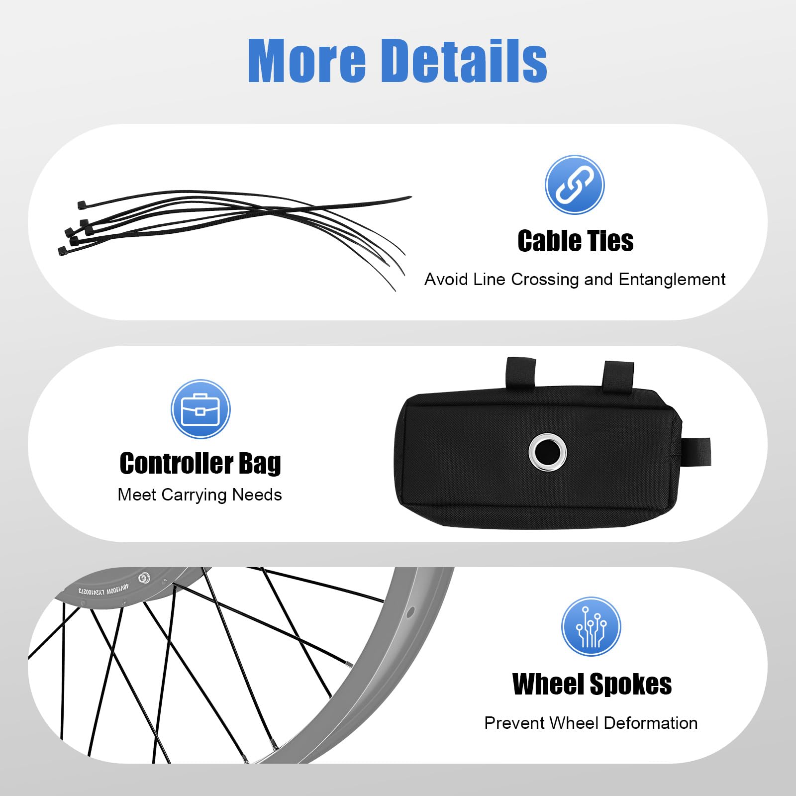 26“ Electric Bicycle Conversion Kit 48V 1500W E-Bike Rear Wheel Frame Kit with LCD Electric Bicycle Kit for Fat Tire