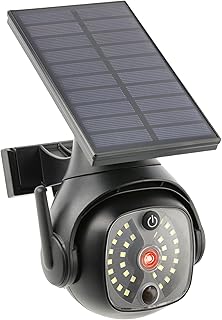 GTV Solar-Fluter GUARDOS mit Bewegungs- & Dämmerungssensor, LED Sicherheitslicht mit Kamera-Attrappe, roter Abschreckungs-LED, Solarbetrieb & kabelloser Montage