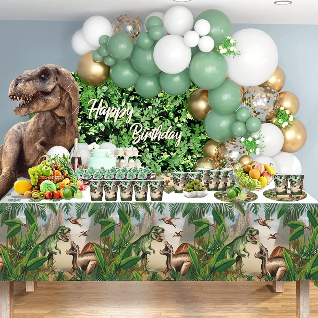 91 Pezzi Dinosauri Stoviglie Per Feste Di Compleanno,Addobbi