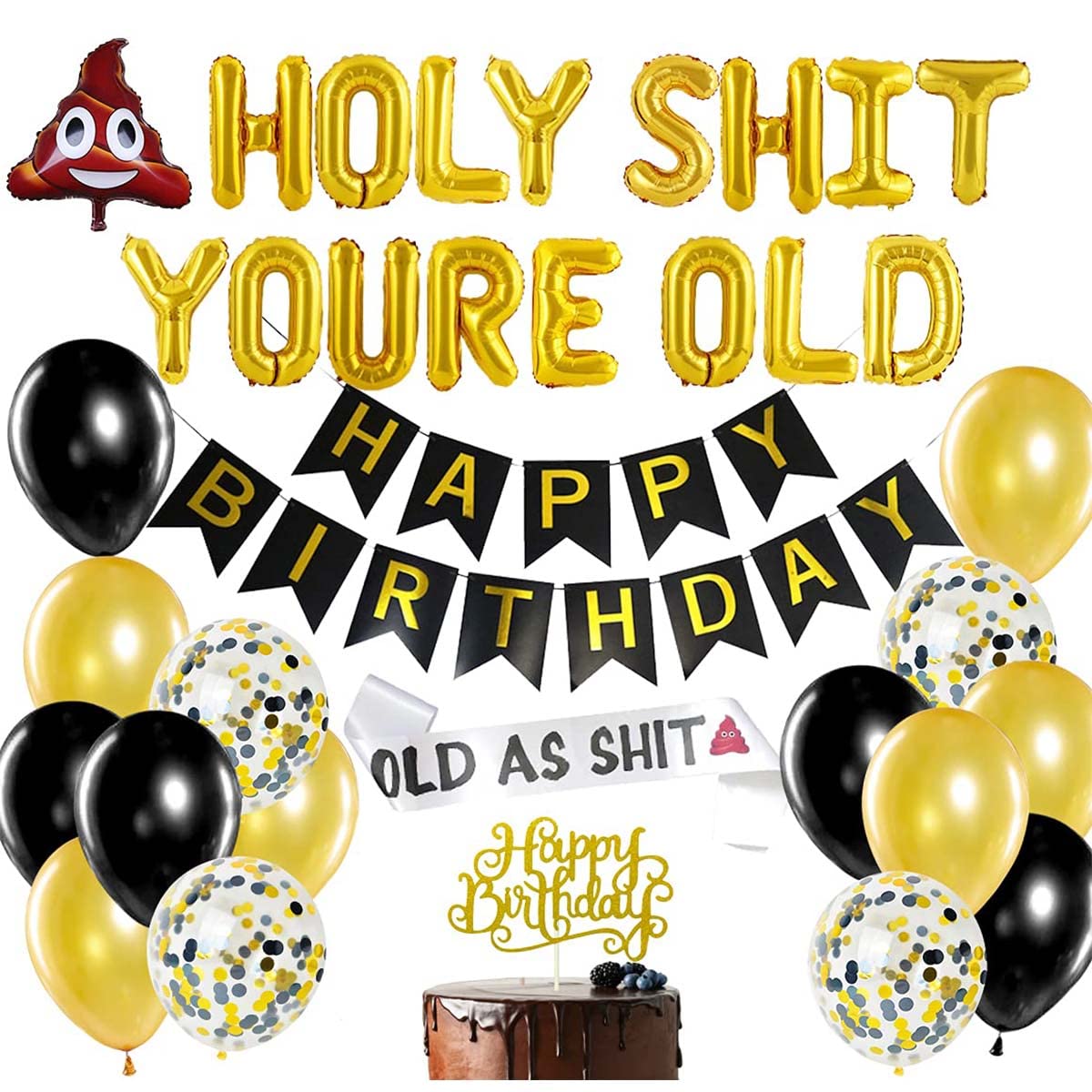 Rust Protection \u0026 Lubricant 6-pack Sds Holy Shit You're Old Banner \u0026  Balloons - Funny Over The Hill Birthday Decorations Humorous Adult Birthday  Banner, image size:1200x1200