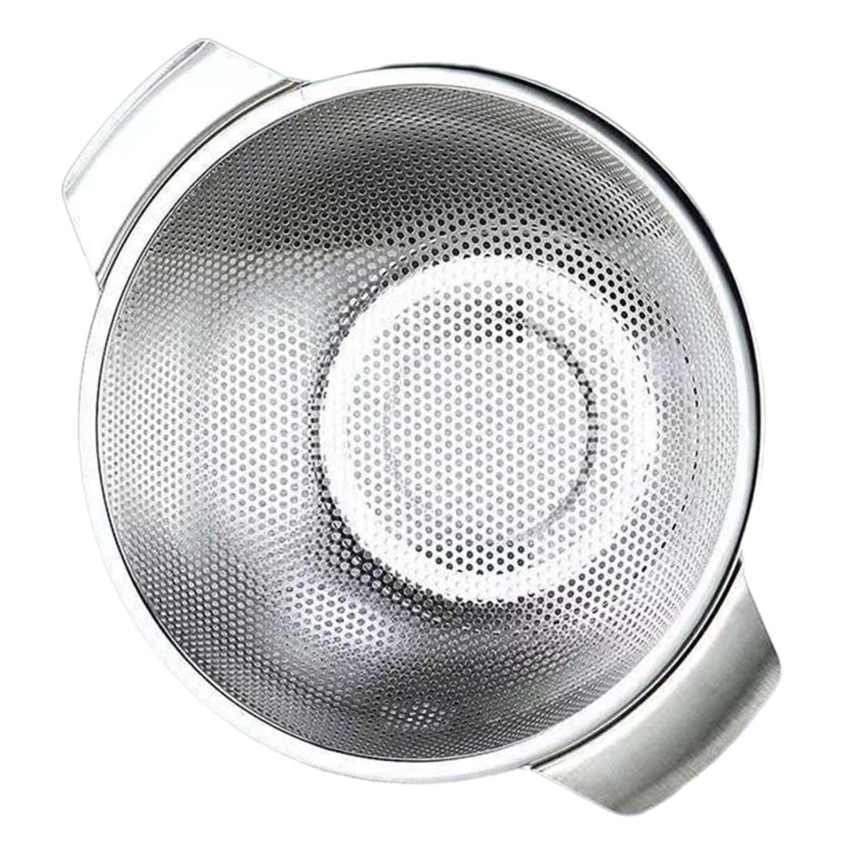 DOITOOL Colador de Arroz Resistente y Práctica de Acero Inoxidable Malla Fina para Limpiar y Escurrir Arroz y Frutas Cesta de Drenaje Cocina