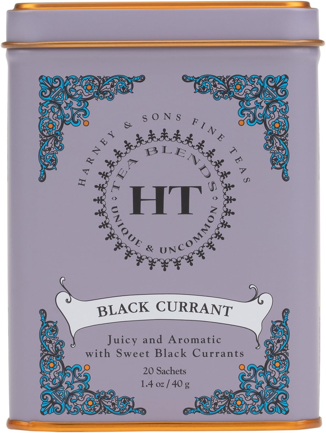 Harney & Sons Caffeinated Black Currant Black Tea Tin 20 Sachets