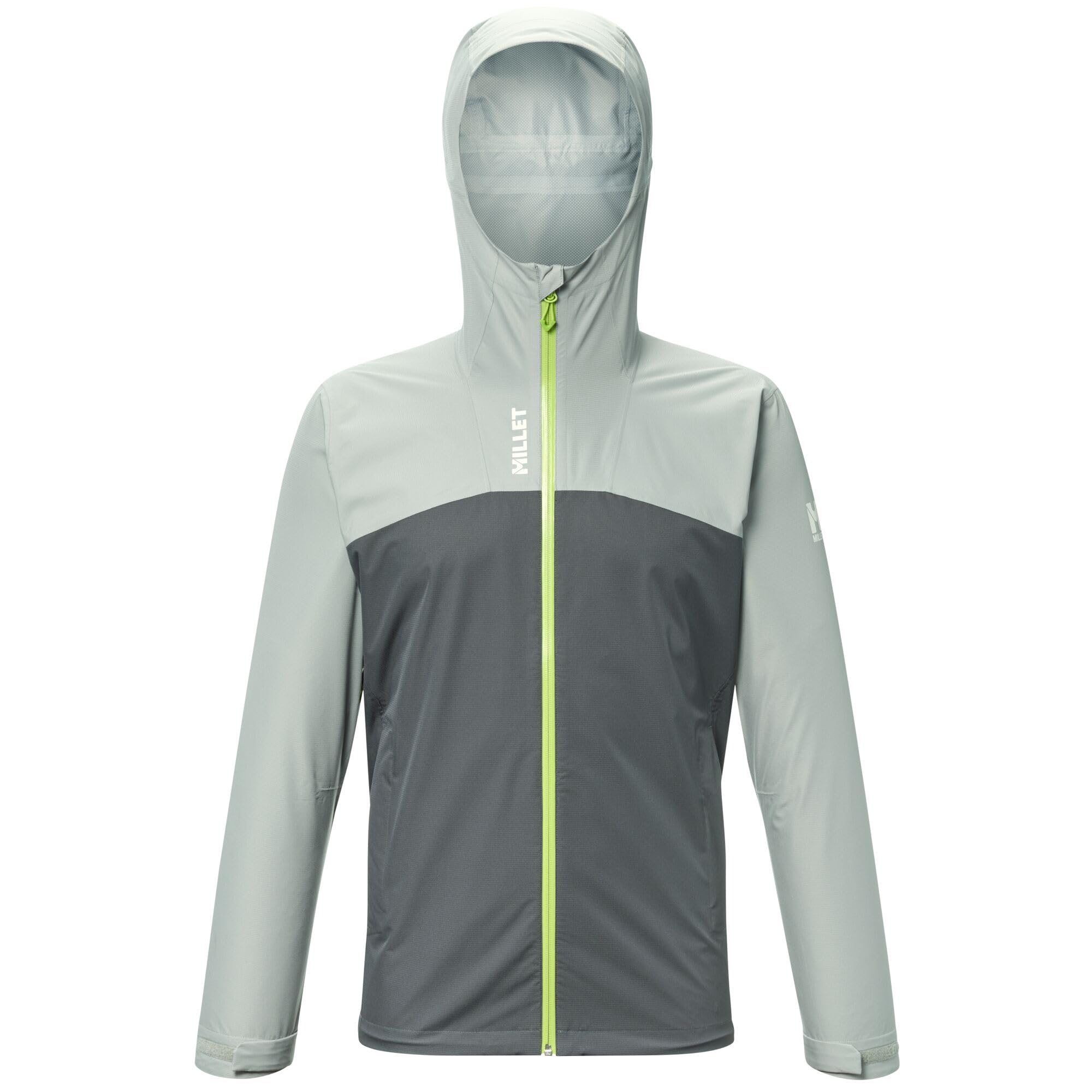 MILLET Veste Randonnée DRYEDGE Homme Imperméable 10K/​10K Respirante (FR/​ES, Alpha/​lettres, L, Taille normale, Taille normale, Gris)