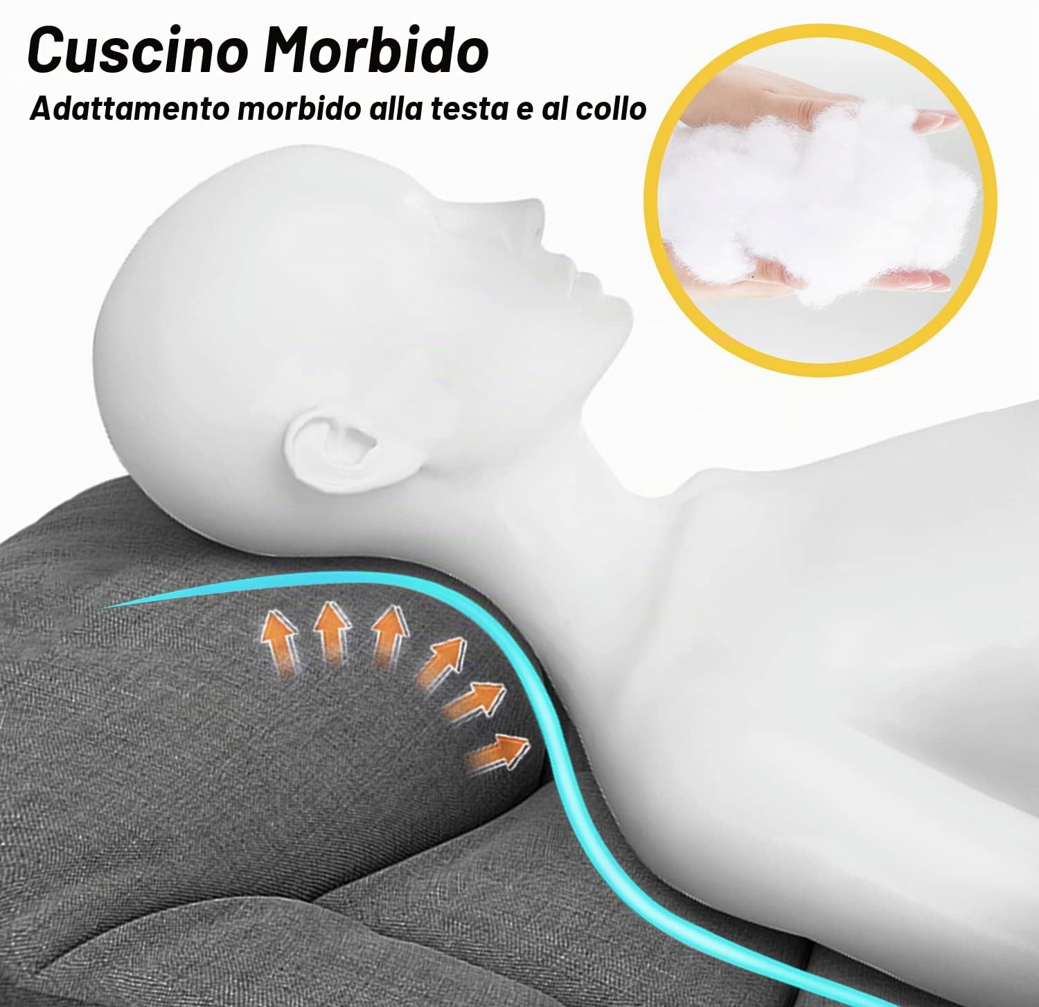 ATORPOK SHOP Lettino da Campeggio Pieghevole Robusto per Adulti, Carico fino a 250 kg, per Esterni, Campeggio, Viaggi, Casa, ecc (Grigio)
