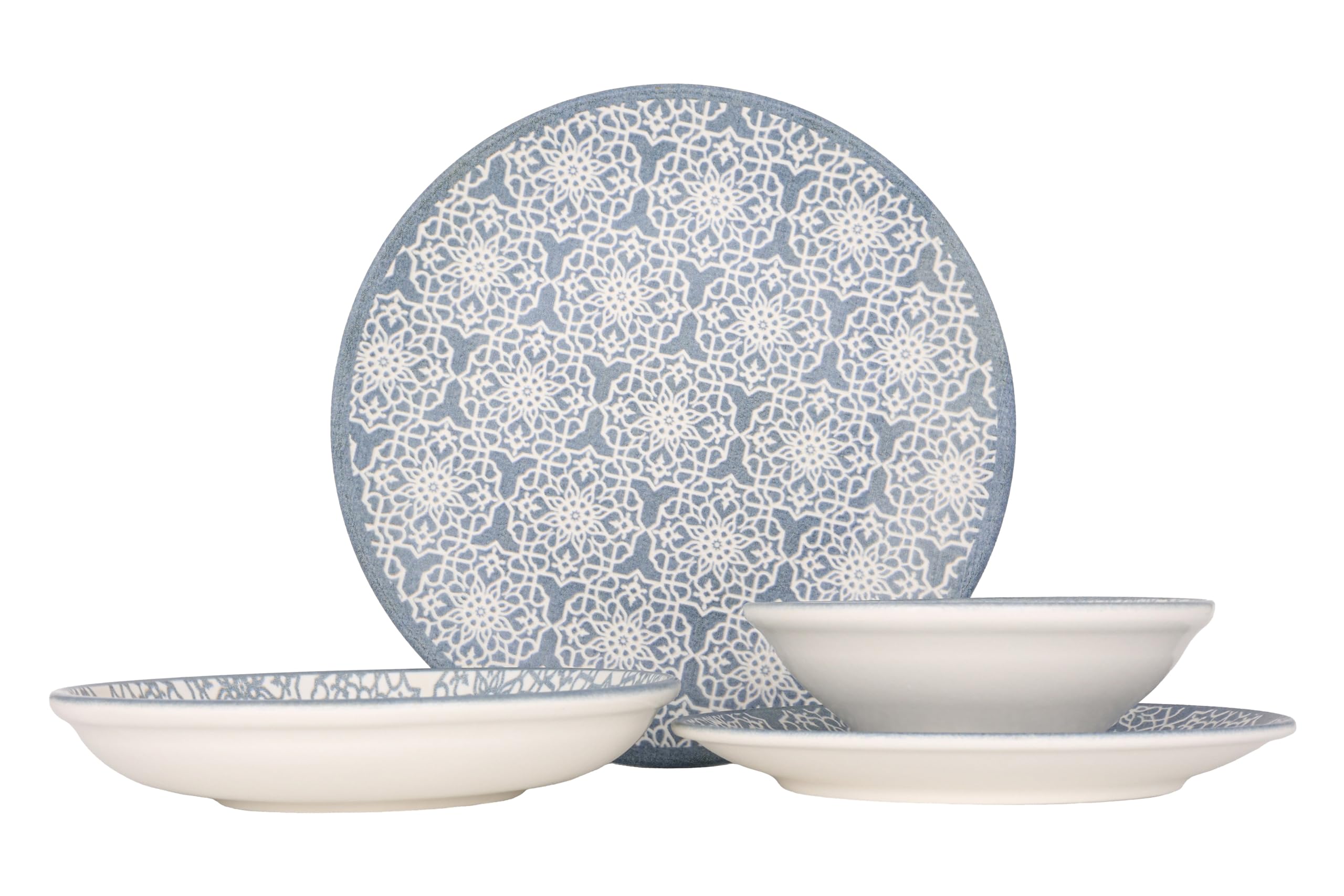 Kütahya Porselen Juegos de vajilla (Medium) - Casa Blue - 24 piezas - 6 Personas - Porcelana