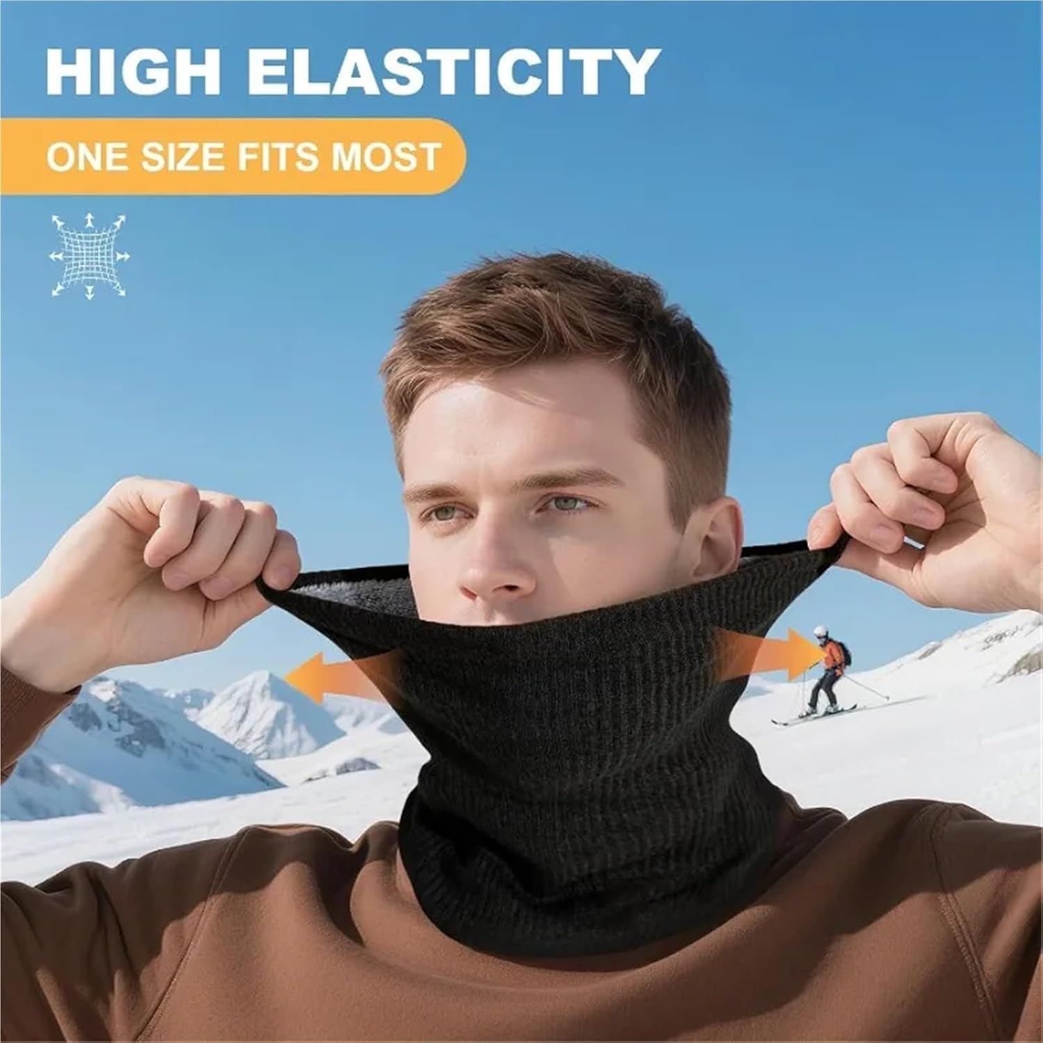 Winter Neck Gaiter 4 PCS Warmer Men Ski Face Scarf Women Fleece Thick Windproof Scarve