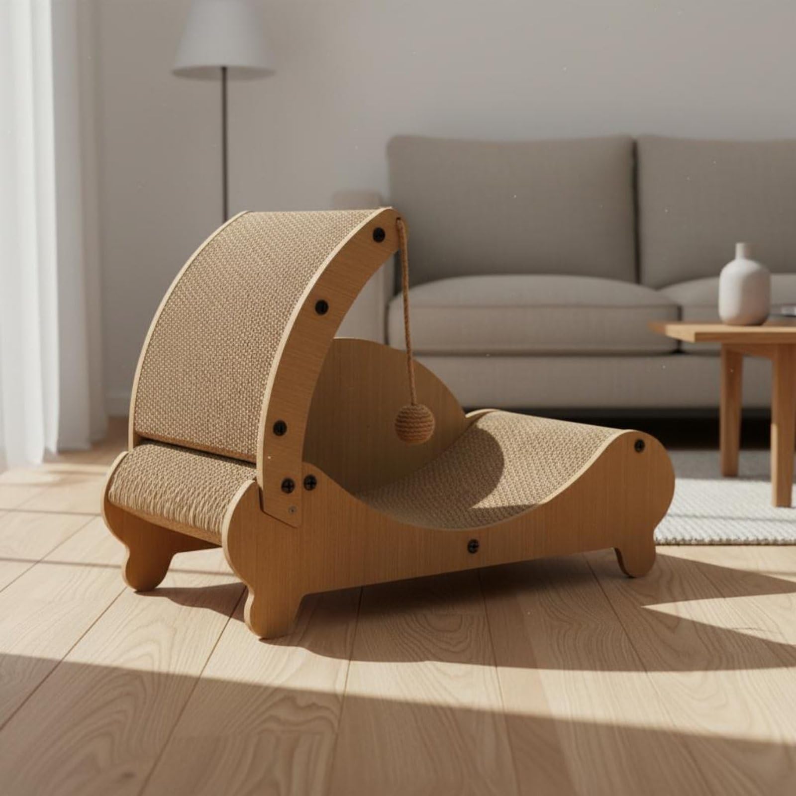 Planche Griffoir pour Chat Lit Griffoir, Grattoir Multifonctionnel en Toile De Jute Améliorée pour Gros Chats