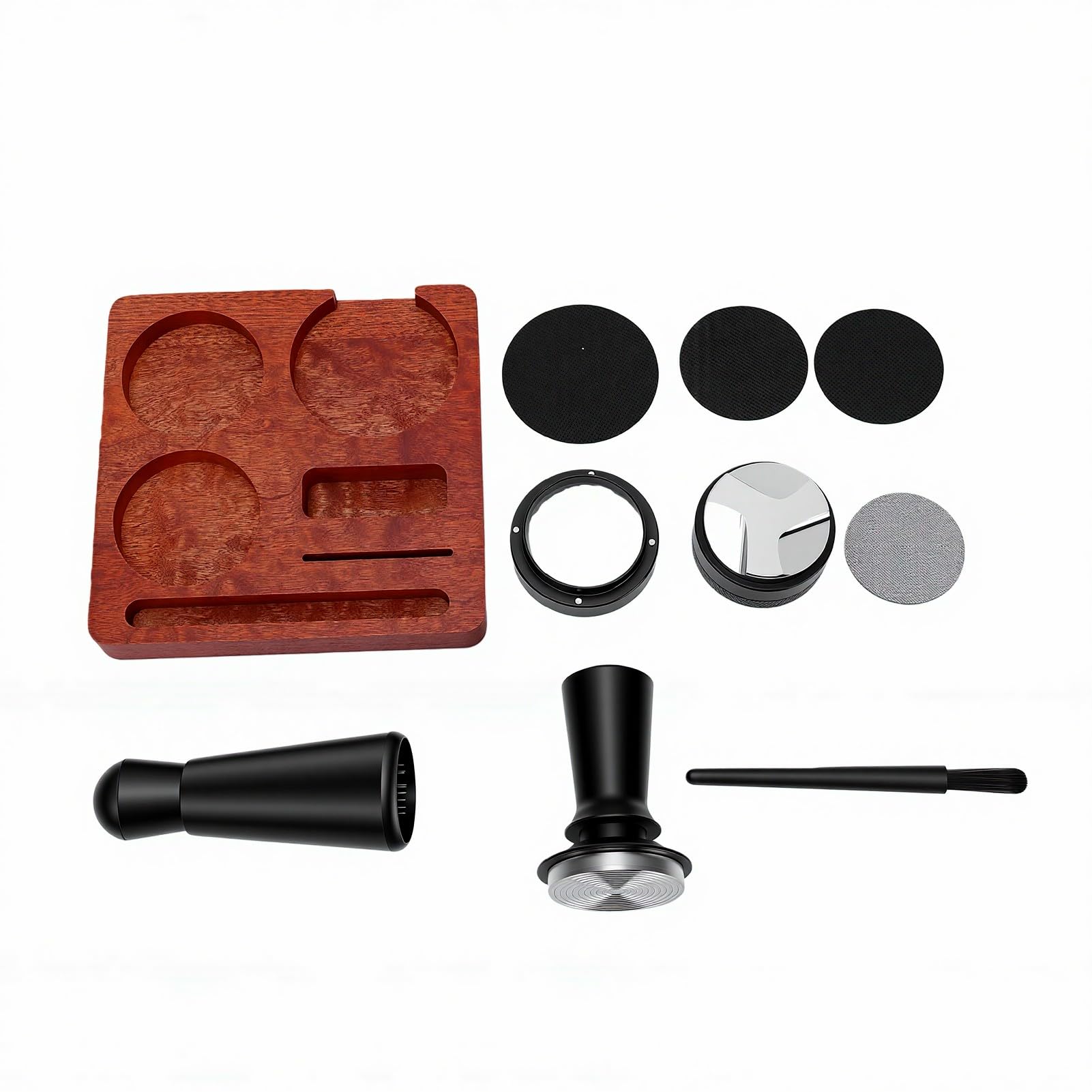 Topiky Kaffeemaschinen-Zubehörset, Kaffee-Tamperstation mit 51-mm-Tamper, Nadel-Kaffeeverteiler, Dosiertrichter, Puck-Sieb, Kaffeewerkzeuge für Siebträger