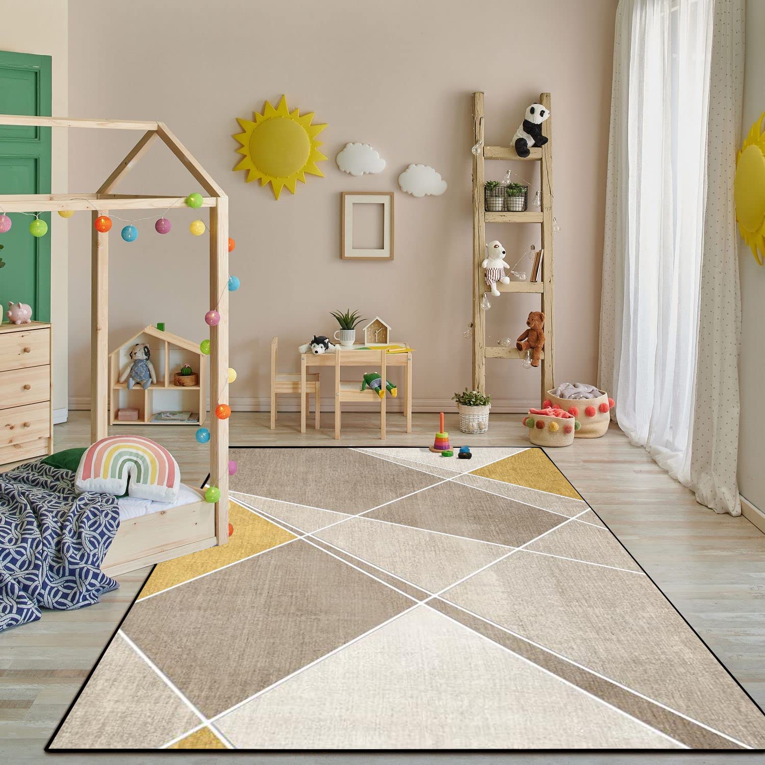 Générique Tapis Imitation Laine, qualité supérieure, Tapis de Salon, Durable, pour Chambre à Coucher, canapé, décoration d'intérieur – 100 x 440 cm