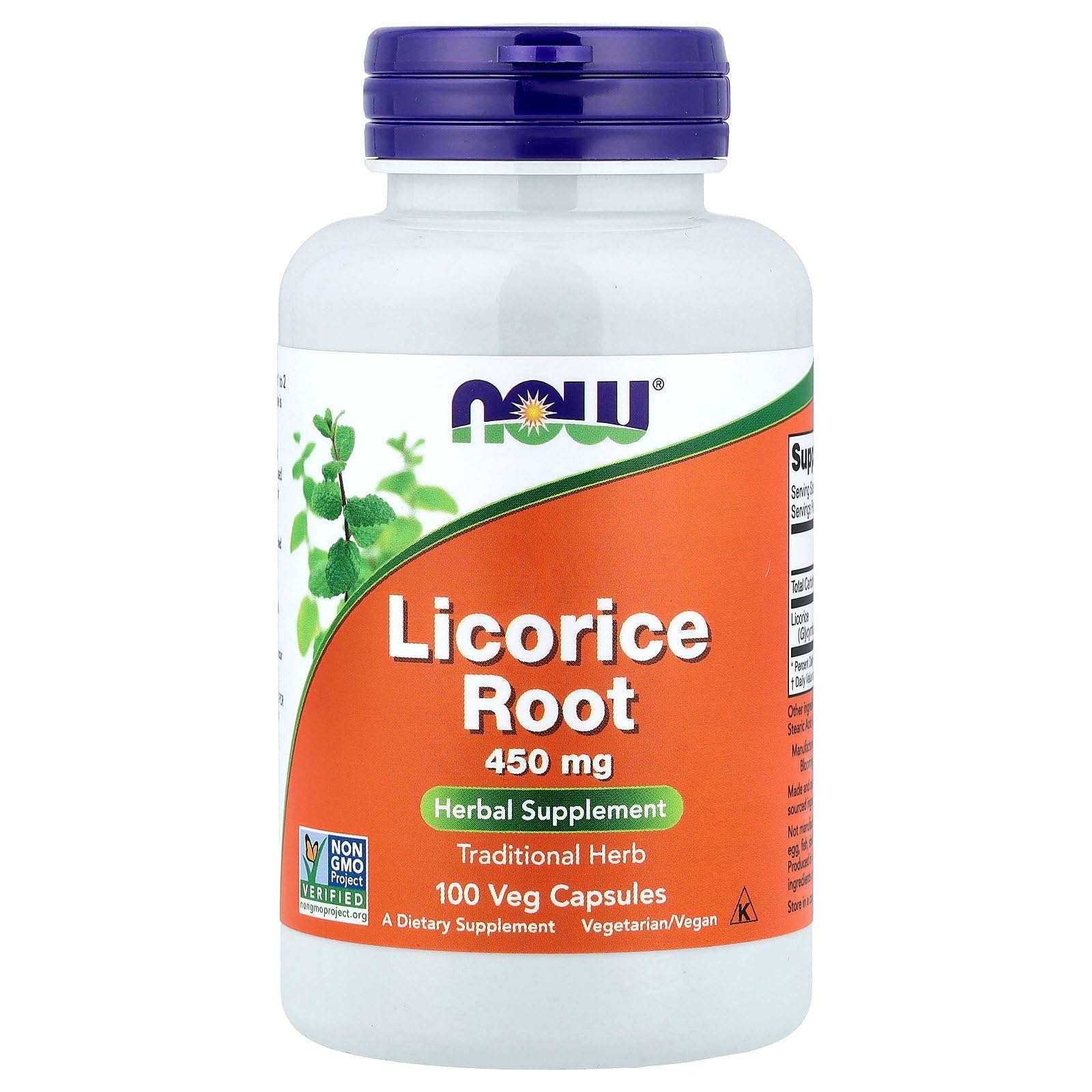 Foods Licorice Root- 450mg(100 Capsules)