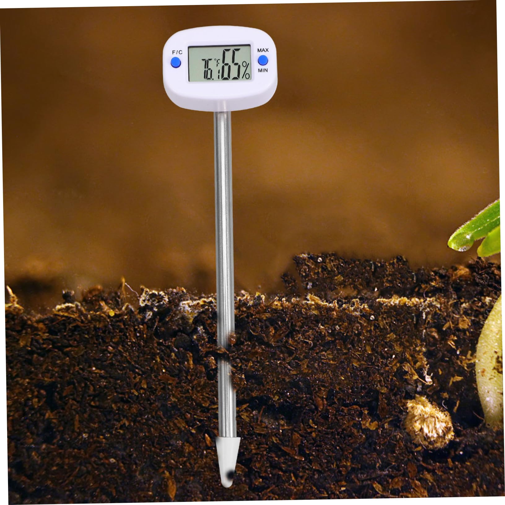 Toddmomy 3 Pezzi Rilevatore Di Temperatura E Umidità Termometro Per Umidità Monitor Del Terreno Igrometro Misuratore Del Terreno Per Giardinaggio Strumento Per Testare Il Terreno Monitor