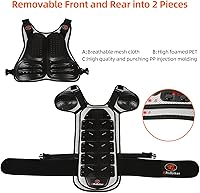 Vista 2 de Equipo de Bicicleta de Tierra para Niños Protector de Pecho Motocross, Traje de Armadura de Motocicleta Juvenil con Protector de Rodilla y Espinilla