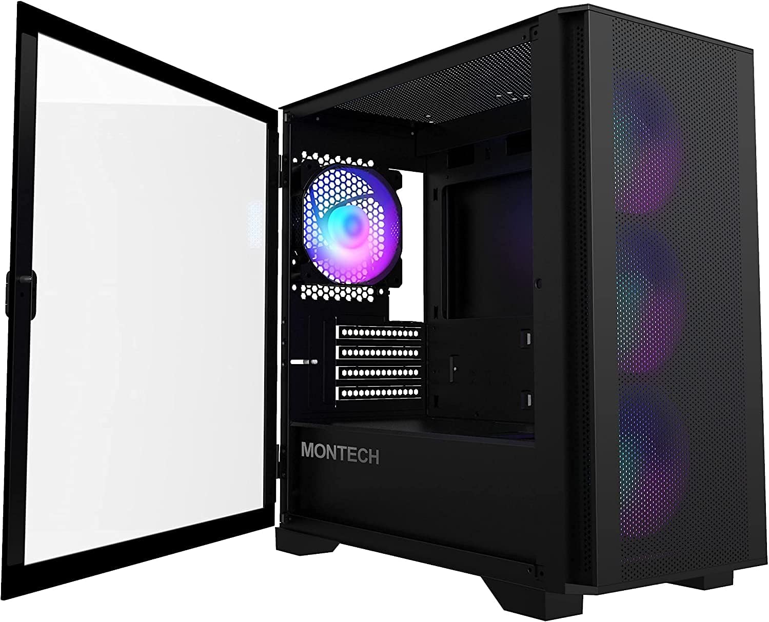 Montech AIR 100 ARGB, Micro-ATX, Tempered Glass - schwarz: image 1 of 8