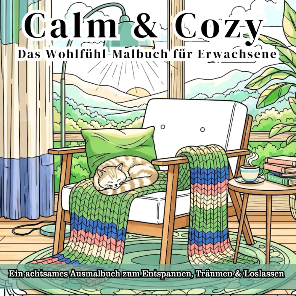 Calm & Cozy Das Wohlfühl-Malbuch für Erwachsene: Ein achtsames Ausmalbuch zum Entspannen, Träumen & Loslassen