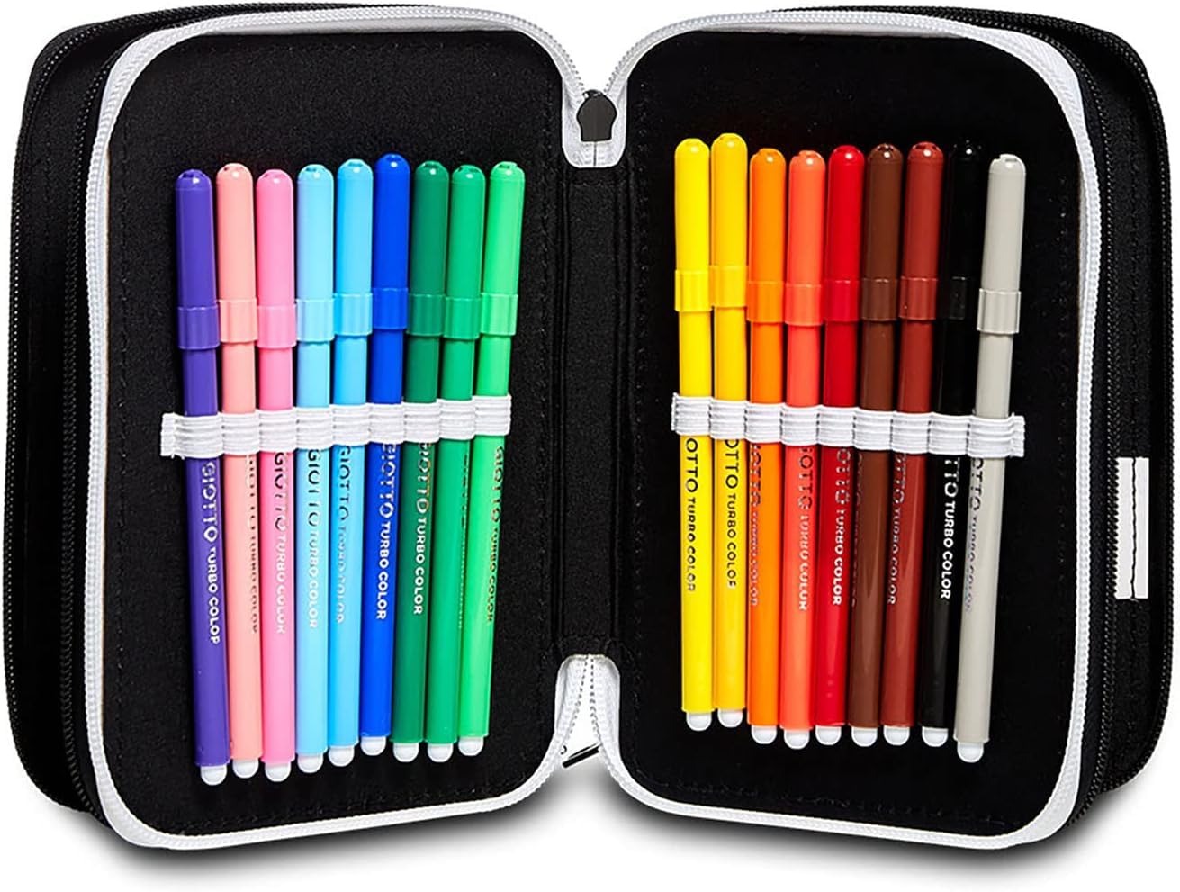 JUVENTUS Astuccio Scuola 3 Zip Triplo Scomparto Nero Bianco - OMAGGIO Pallina
