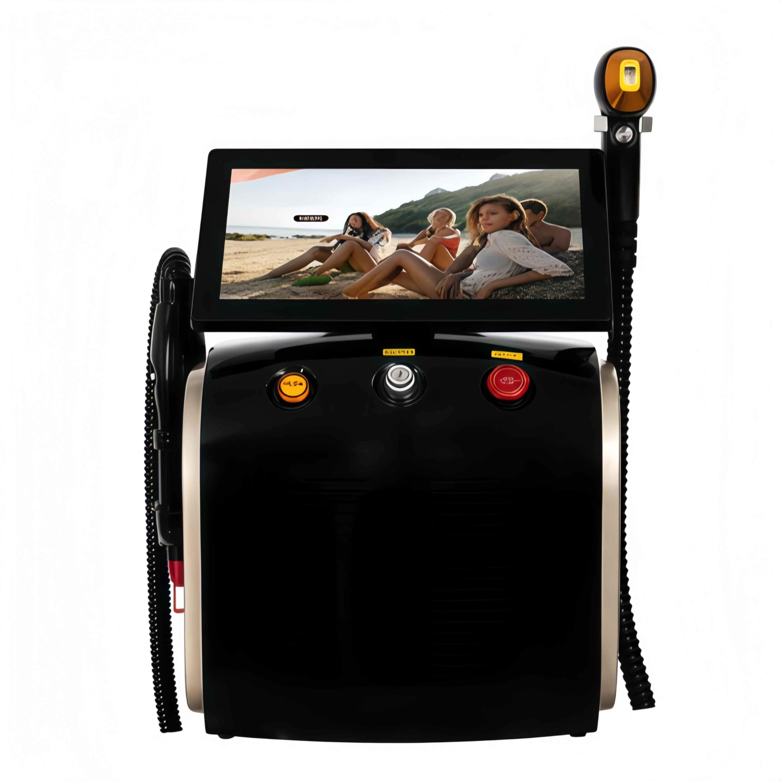Máquina profesional de depilación láser de diodos, dispositivo de depilación de platino de hielo, adecuado para la cara, axilas, brazos, piernas, serie de bikini, disponible para hombres y mujeres