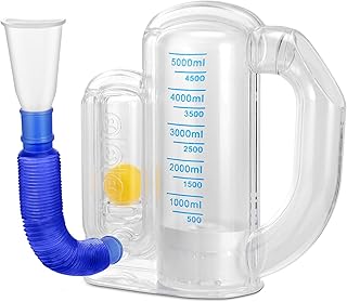 Incentive Spirometer Adult, Breathing Exercise Device for Lungs- 5000ml Volume Measurement
