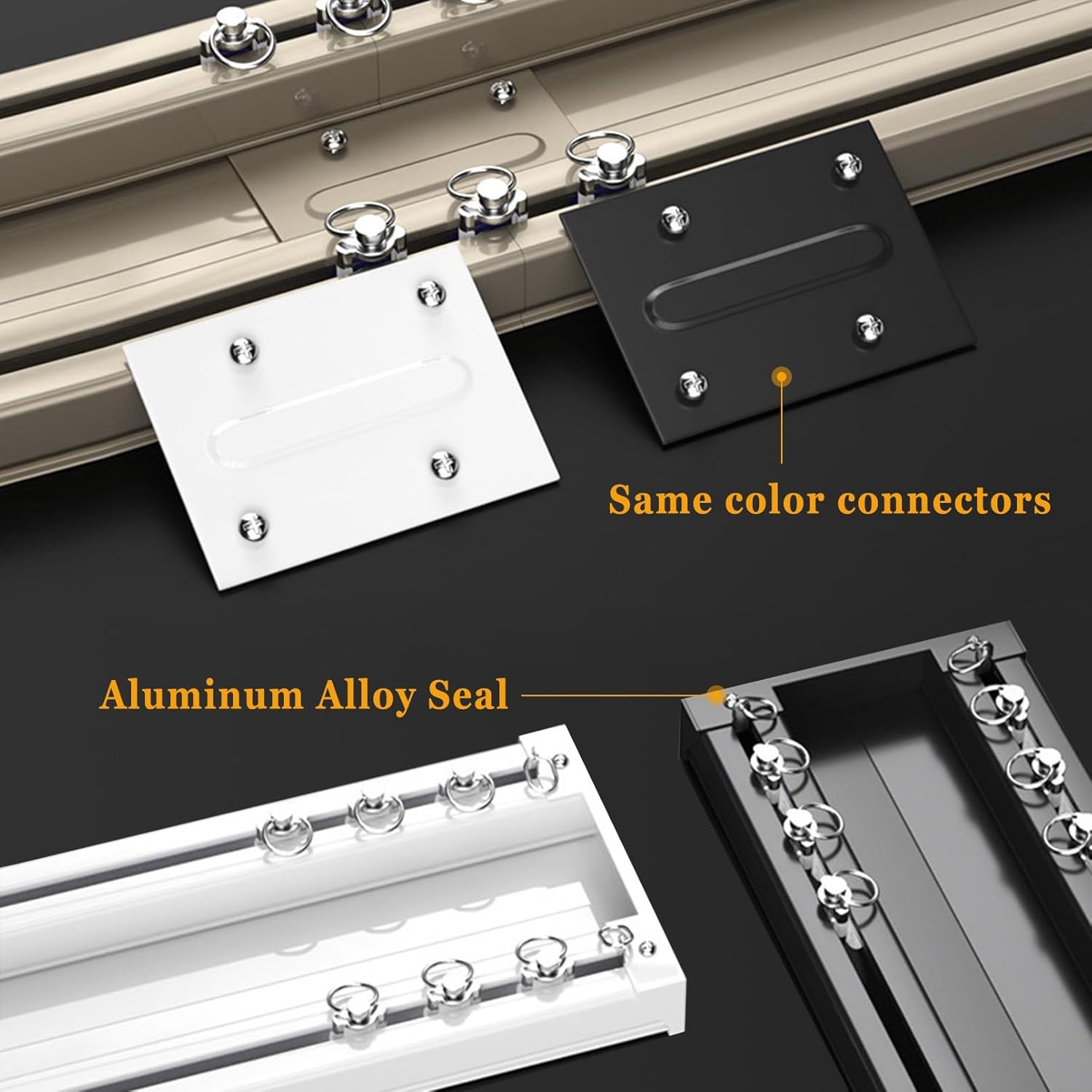 Double Row Ceiling Curtain Track, Heavy-Duty Curtain Conjoined Double Track, for Curtains, Drapes, Room Dividers, Good Load-bearing Effect, Aluminum Alloy Curtain Tracks(Champagne,1.4 M( 4.59FT))