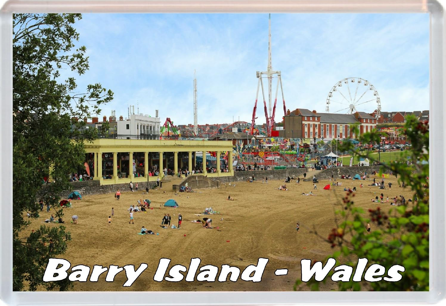 Baked Bean Store Multicolor Barry Island - Wales - 96 X 67Mm Jumbo Fridge Magnet/Magnets Bbfhm913