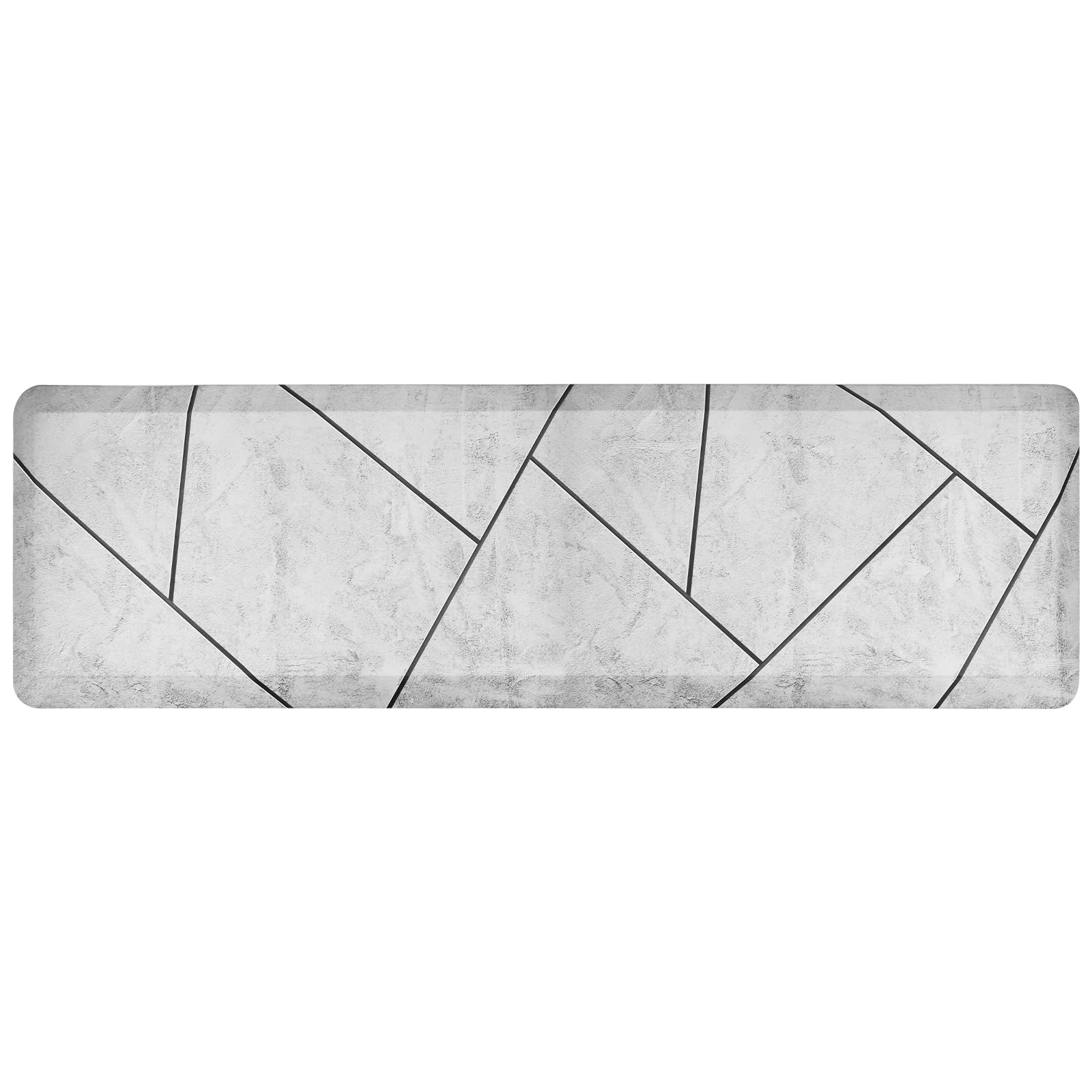 (defective) Anti-Fatigue Kitchen Mat, Relieve Standing Fatigue, PU Material is Waterproof and Non-Slip and Easy to Clean, for Kitchen, Laundry Room, Office (Marble Veining, 17"x60"x7/8")