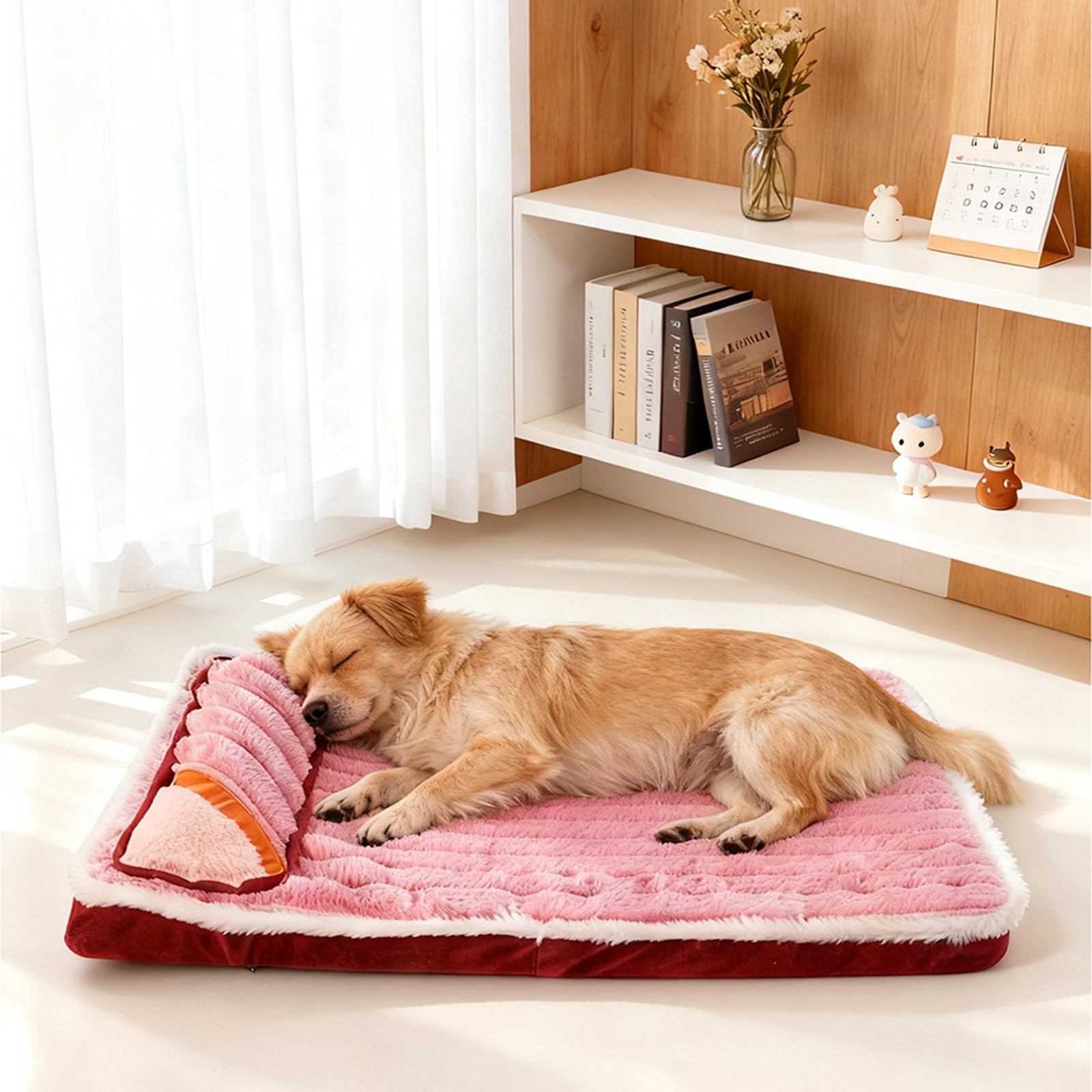 Generisch Hundekissen MittelgroßE Hunde Hundenest Waschbar Hundedecke Katzenbett Geeignet FüR Kleine, Mittlere Und GroßE Haustiere(Pink,120x80x5cm)