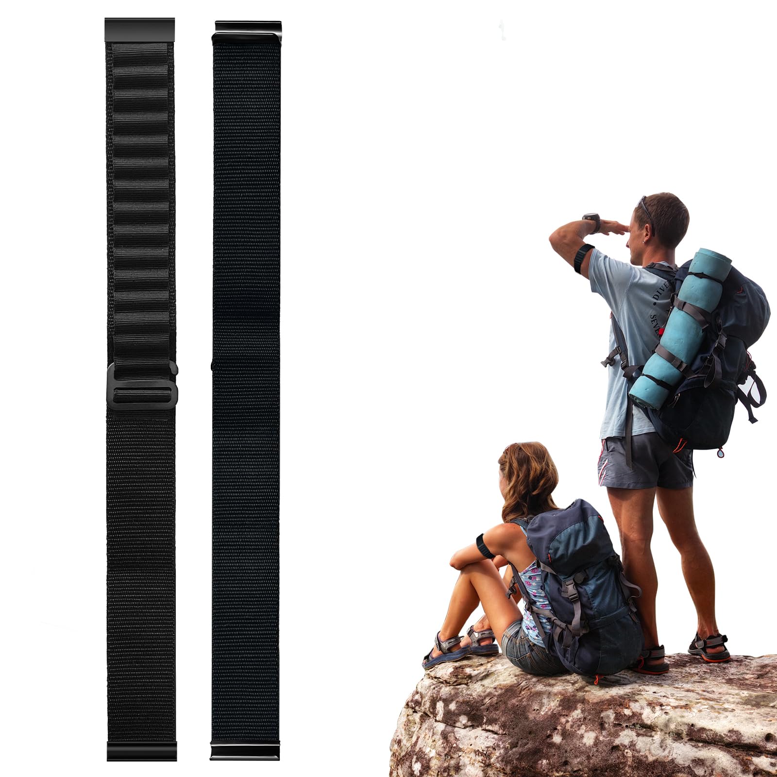 Alpine Loop Bicep Band Compatible with Whoop 4.0, Nylon Ankle/Arm Strap for Men Women, Adjustable 10.23"-16.9", 40cm