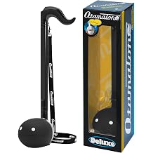 Otamatone Deluxe Japanese Electronic Synthesizer Musical Instrument - Black | Portable Digital Synthesizer from Japan by Maywa Denki with 3.5mm Aux Jack &amp; Strap, Unique Gift for Teens &amp; Adults