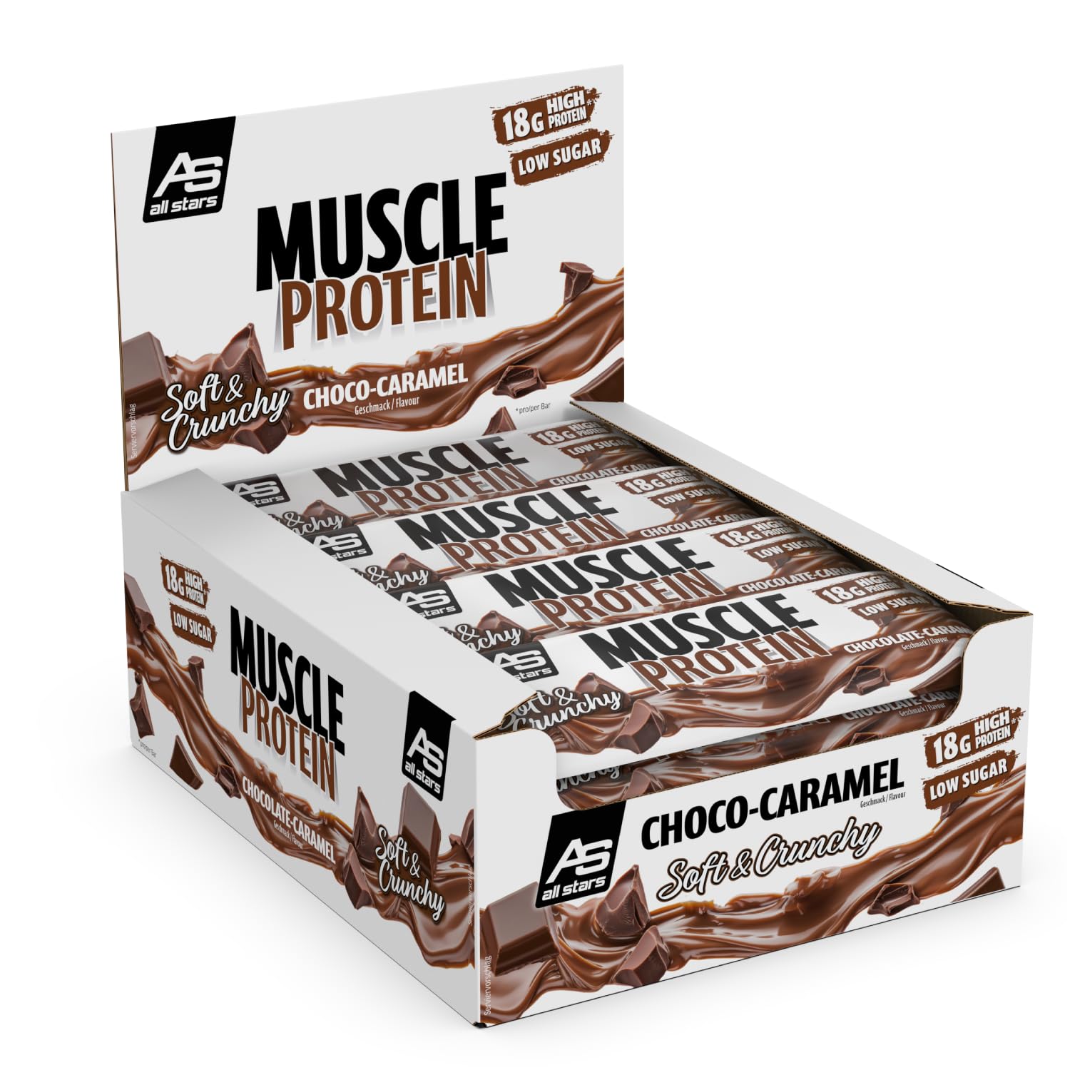 ALL STARS Muscle Protein Bar 12 x 65g Chocolate Caramel