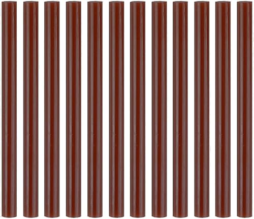 Miniatura 10 de HUIHUIBAO 12 barras de pegamento caliente de colores, mini barra de pegamento adhesivo termofusible para manualidades, 0.276 x 3.937in (oro rosa)