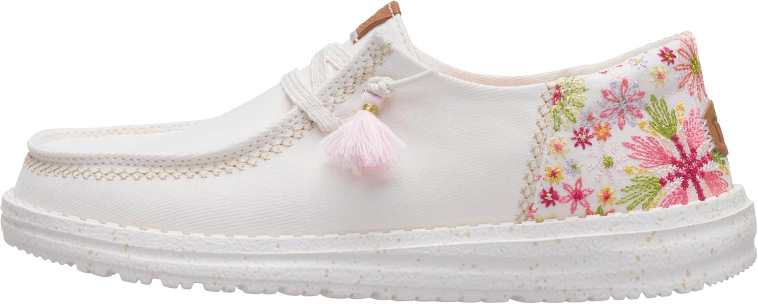 HEYDUDE Women's Wendy Funk Embroidered Floral Slip-On Loafers | Lightweight Comfortable Easy-On Casual Shoes