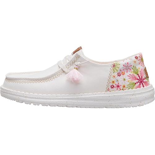 HEYDUDE Women's Wendy Funk Embroidered Floral Slip-On Loafers | Lightweight Comfortable Easy-On Casual Shoes