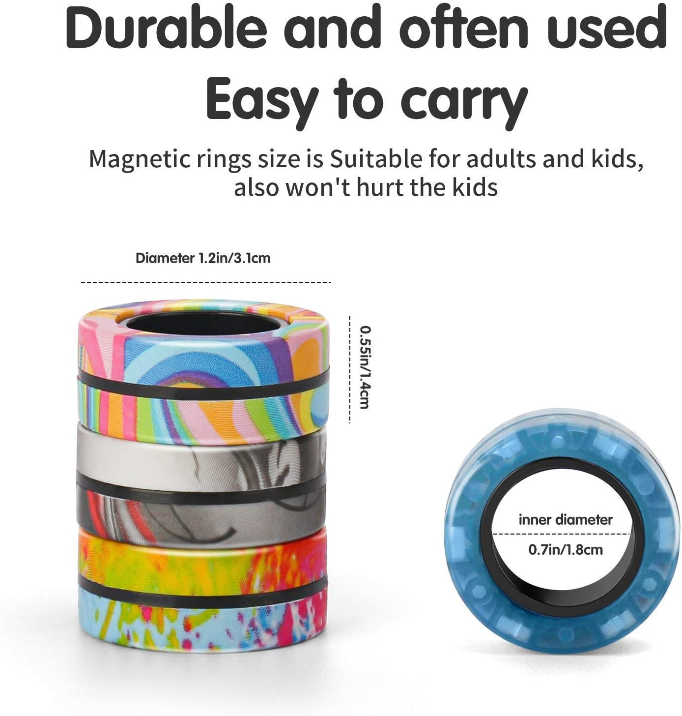 6pcs Magnetic Rings Fidget Toy Idea