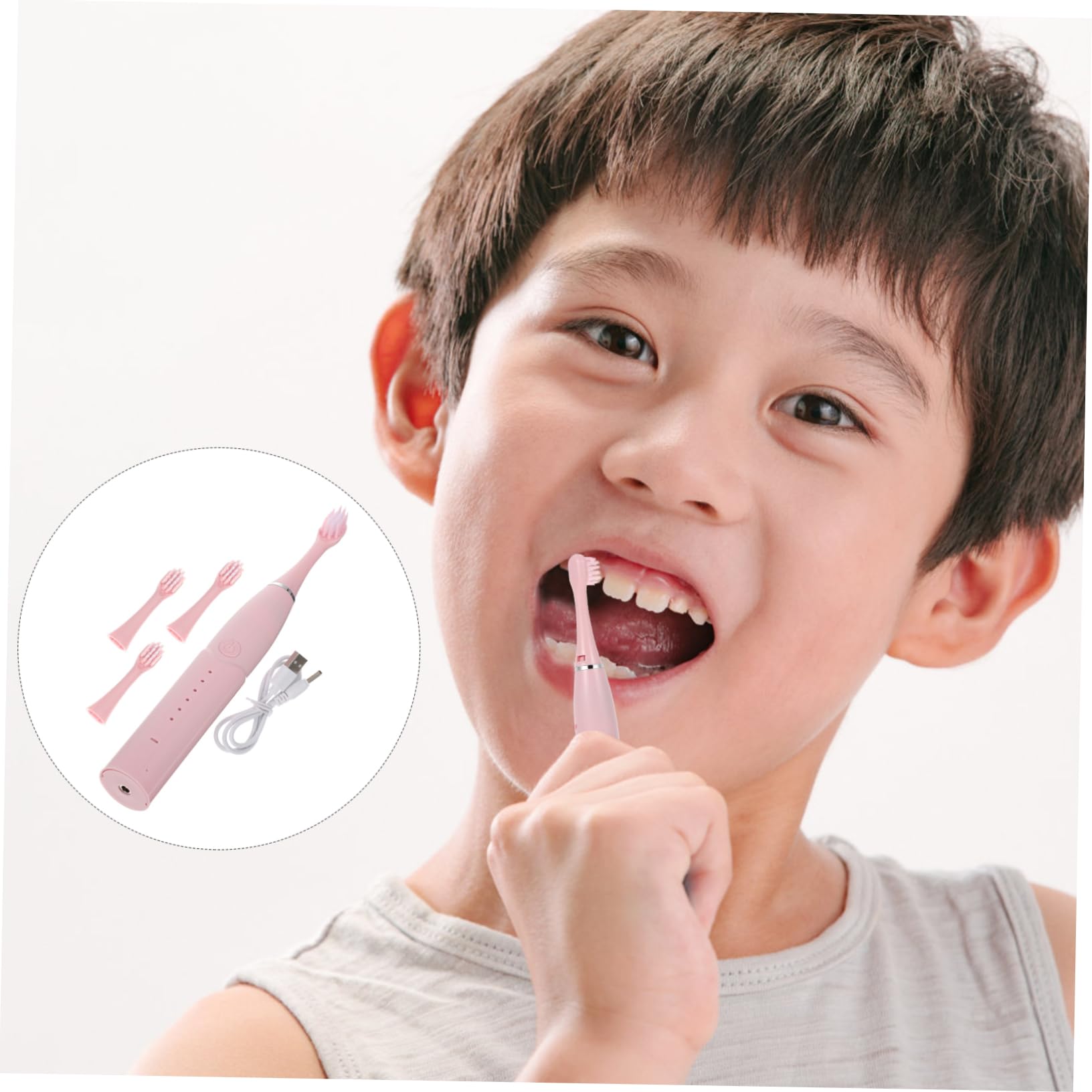 Didiseaon 2sets Spazzolini Elettrici Per Spazzolino Antiallergico Animato Portatile e Ricaricabile Promuove e Divertimento Lavarsi