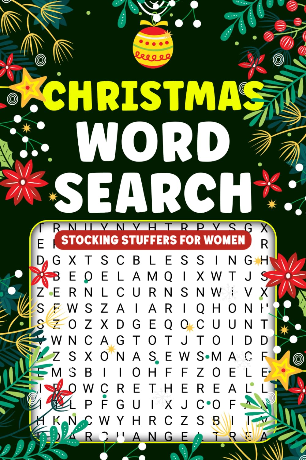 Stocking Stuffers For Women: Christmas Word Search: Fun and Relaxing Holiday Word Search Puzzle Book for Adults, Christmas Activity Book for Women