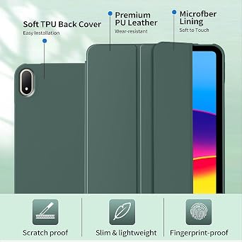 Case Compatible with OnePlus Pad 4 13.2, Stand Feature TPU Anti-scratch Protective, Ultra Thin Smart Cover Kickstand-Black